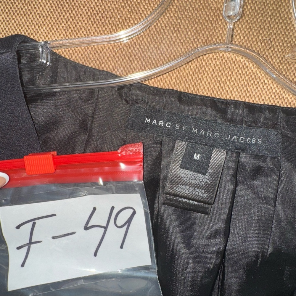 Marc By Marc Jacobs Sequin Silk Mini Dress In Black & Silver Size M - Picture 8 of 14